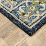 5' X 8' Navy And Blue Bohemian Area Rug - Homeroots - Flyclothing LLC