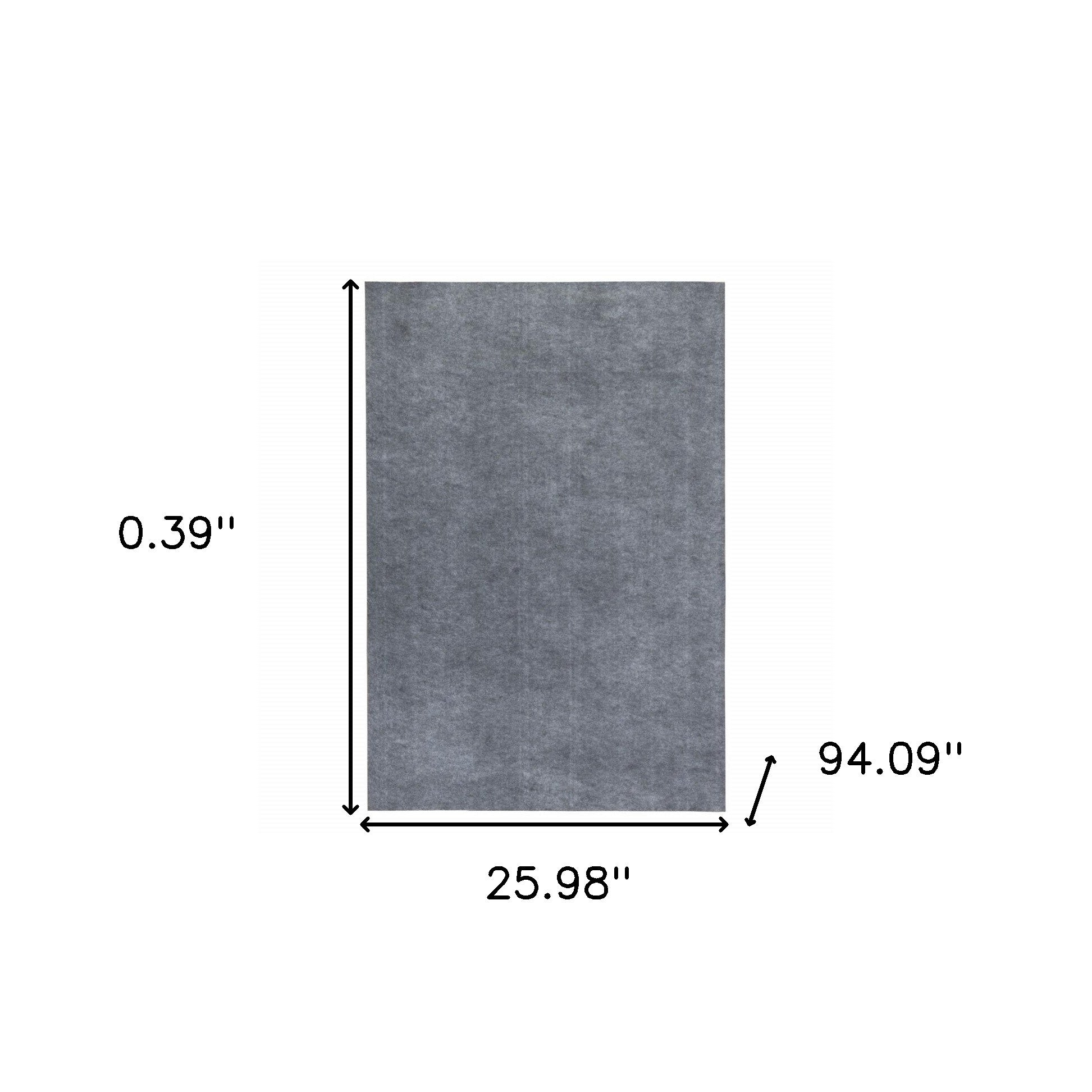 2'X8" Grey Premier Rug Pad - Homeroots - Flyclothing LLC