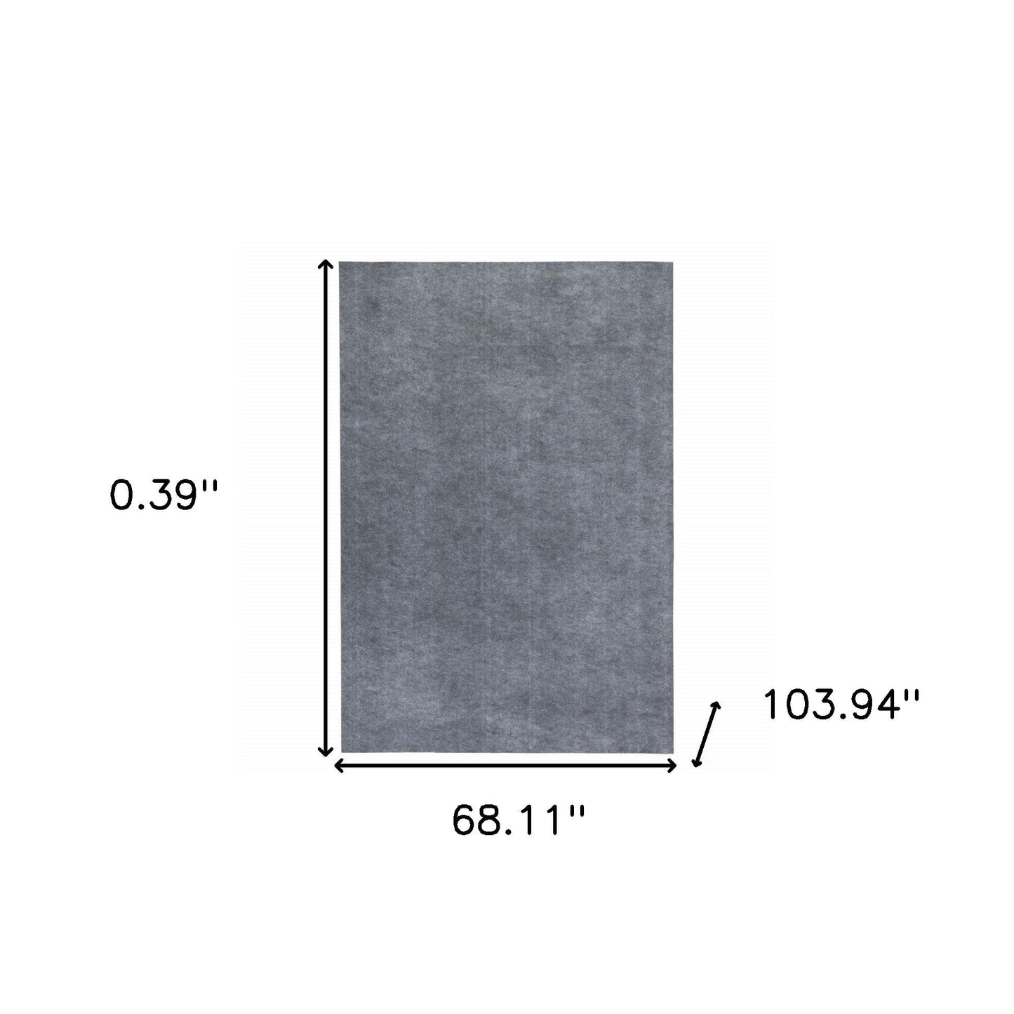 6'X9" Grey Premier Rug Pad - Homeroots - Flyclothing LLC