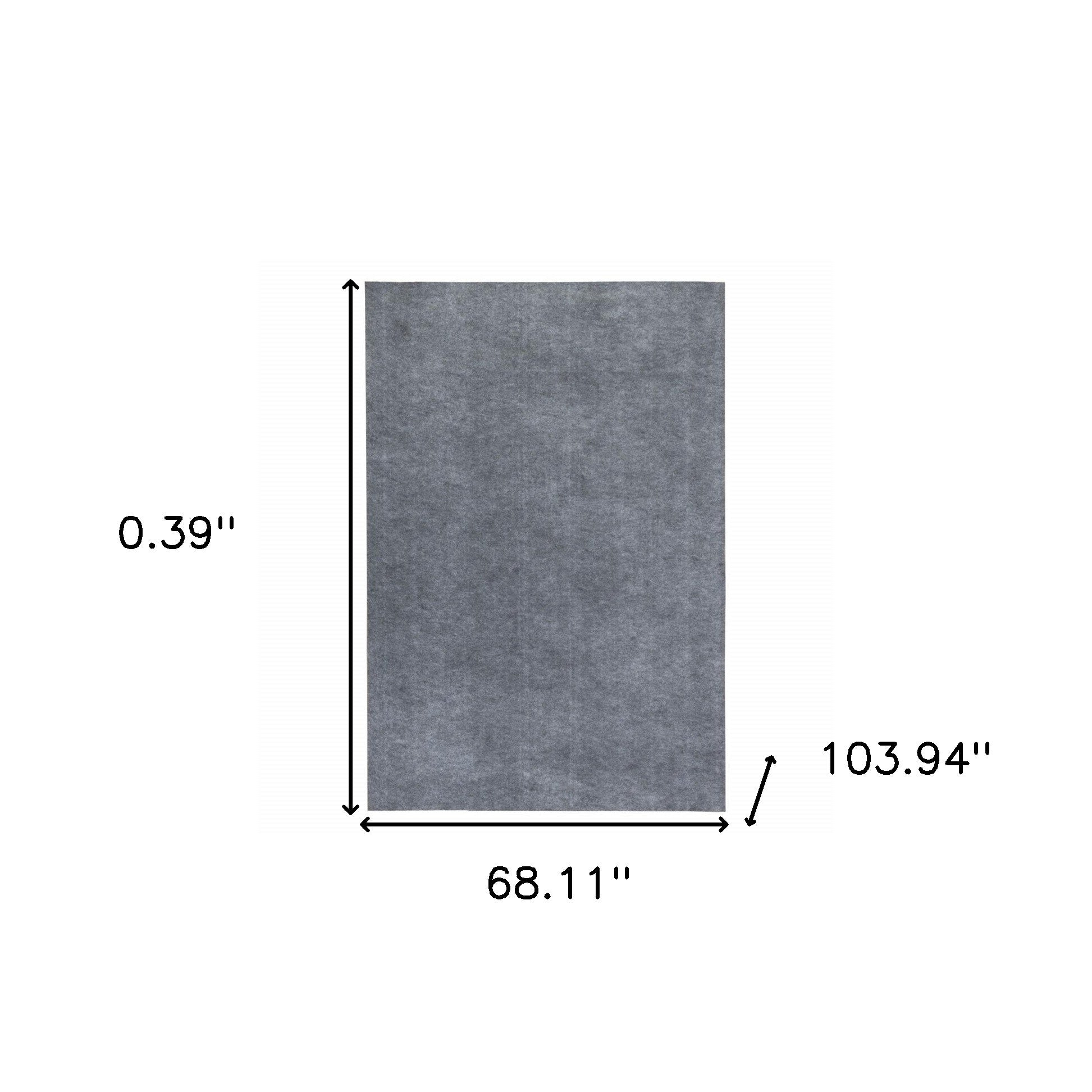 6'X9" Grey Premier Rug Pad - Homeroots - Flyclothing LLC