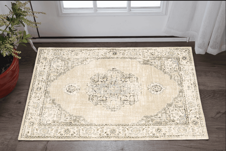 2' X 3' Beige and Ivory Power Loom Area Rug - Homeroots - Flyclothing LLC