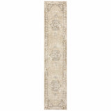 12' Runner Beige and Ivory Power Loom Runner Rug - Homeroots - Flyclothing LLC