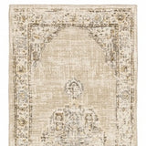 12' Runner Beige and Ivory Power Loom Runner Rug - Homeroots - Flyclothing LLC