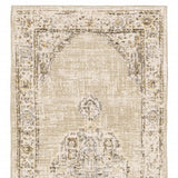 12' Runner Beige and Ivory Power Loom Runner Rug - Homeroots - Flyclothing LLC