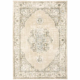 4' X 6' Beige And Ivory Center Jewel Area Rug - Homeroots - Flyclothing LLC