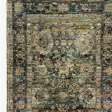 12' Runner Green Power Loom Runner Rug - Homeroots