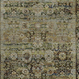 4' X 6' Green And Brown Floral Area Rug - Homeroots