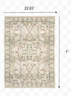 2' X 3' Beige and Ivory Power Loom Area Rug - Homeroots - Flyclothing LLC