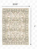 2' X 3' Beige and Ivory Power Loom Area Rug - Homeroots - Flyclothing LLC