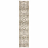 3' X 12' Beige And Ivory Medallion Runner Rug - Homeroots - Flyclothing LLC
