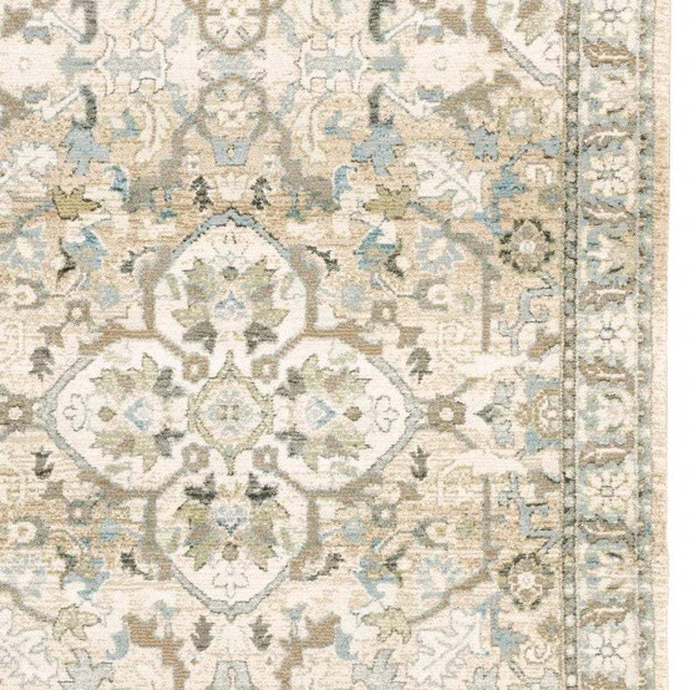 4' X 6' Beige And Ivory Medallion Area Rug - Homeroots - Flyclothing LLC