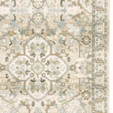 4' X 6' Beige And Ivory Medallion Area Rug - Homeroots