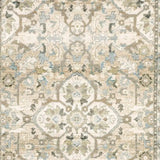 7' X 9' Beige And Ivory Medallion Area Rug - Homeroots