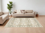 7' X 9' Beige And Ivory Medallion Area Rug - Homeroots - Flyclothing LLC