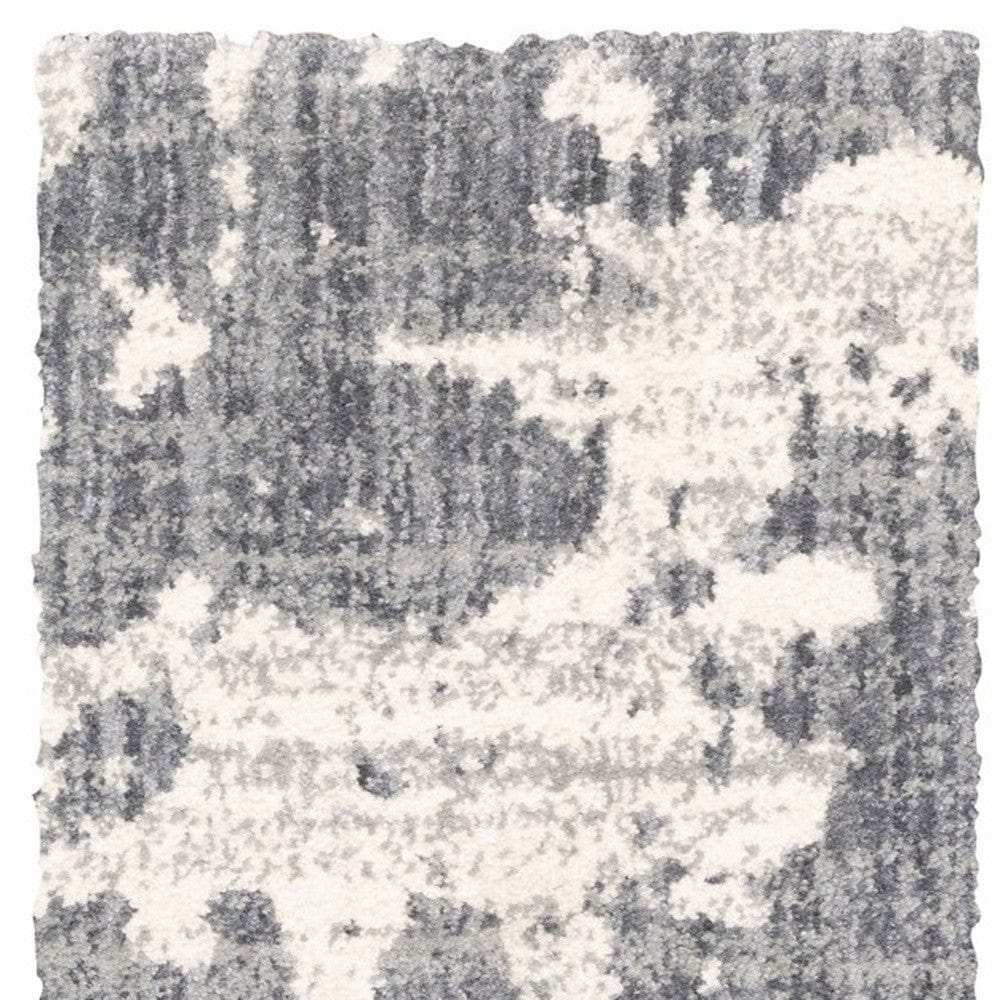2' X 8' Grey And Ivory Grey Matter Runner Rug - Homeroots - Flyclothing LLC