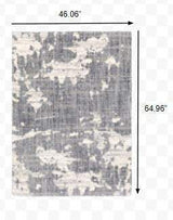 4' X 6' Grey And Ivory Grey Matter Area Rug - Homeroots - Flyclothing LLC