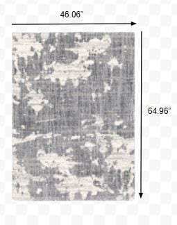4' X 6' Grey And Ivory Grey Matter Area Rug - Homeroots - Flyclothing LLC