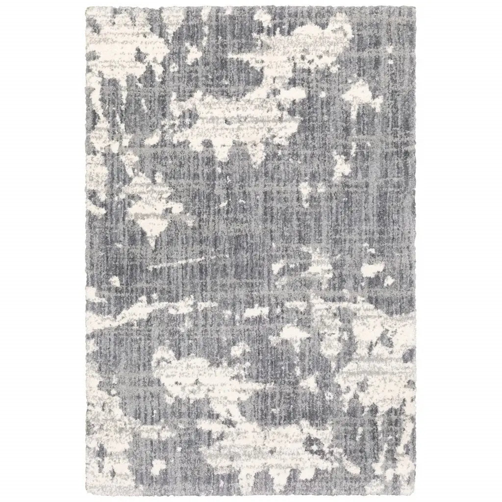 8' X 10' Grey And Ivory Grey Matter Area Rug - Homeroots - Flyclothing LLC