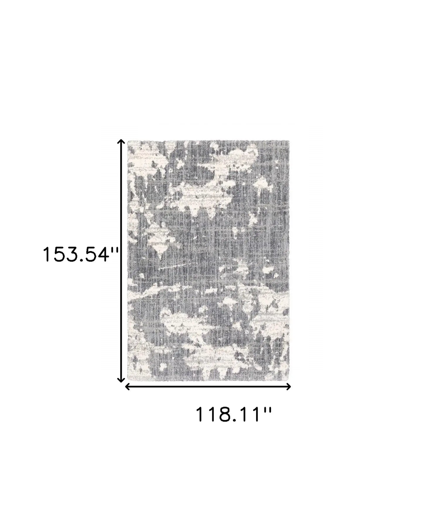 9' X 12' Grey And Ivory Grey Matter Area Rug - Homeroots - Flyclothing LLC