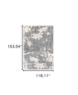 9' X 12' Grey And Ivory Grey Matter Area Rug - Homeroots - Flyclothing LLC