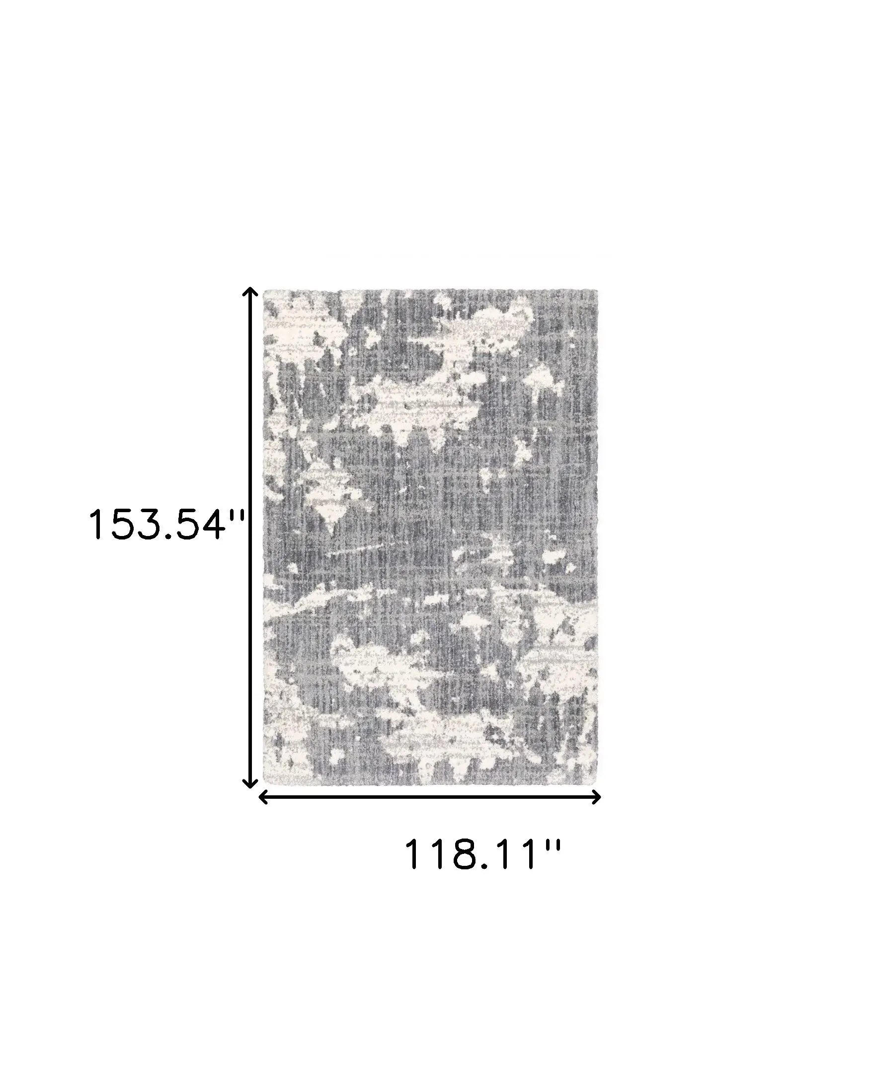 9' X 12' Grey And Ivory Grey Matter Area Rug - Homeroots - Flyclothing LLC