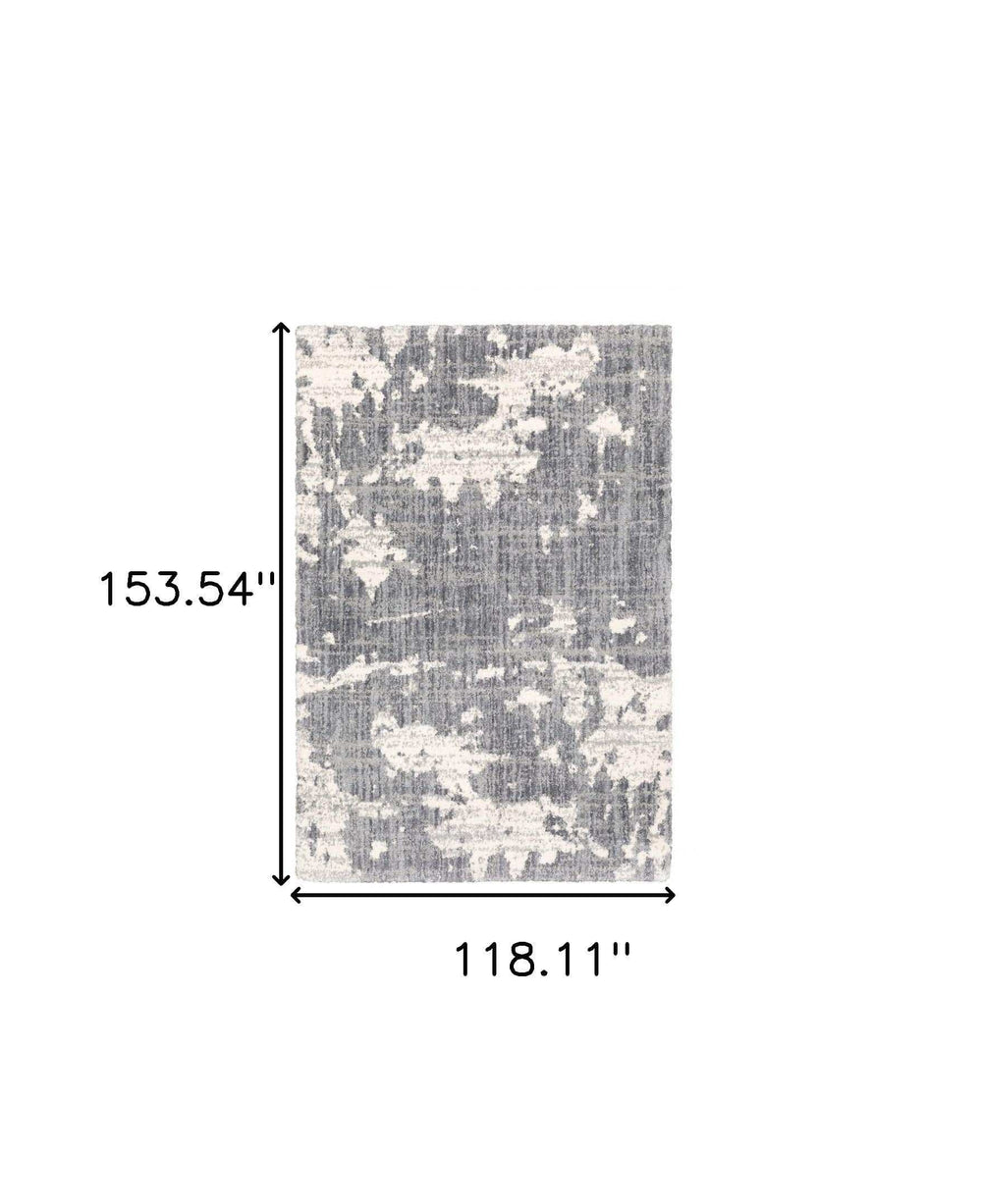 9' X 12' Grey And Ivory Grey Matter Area Rug - Homeroots - Flyclothing LLC