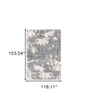 9' X 12' Grey And Ivory Grey Matter Area Rug - Homeroots - Flyclothing LLC