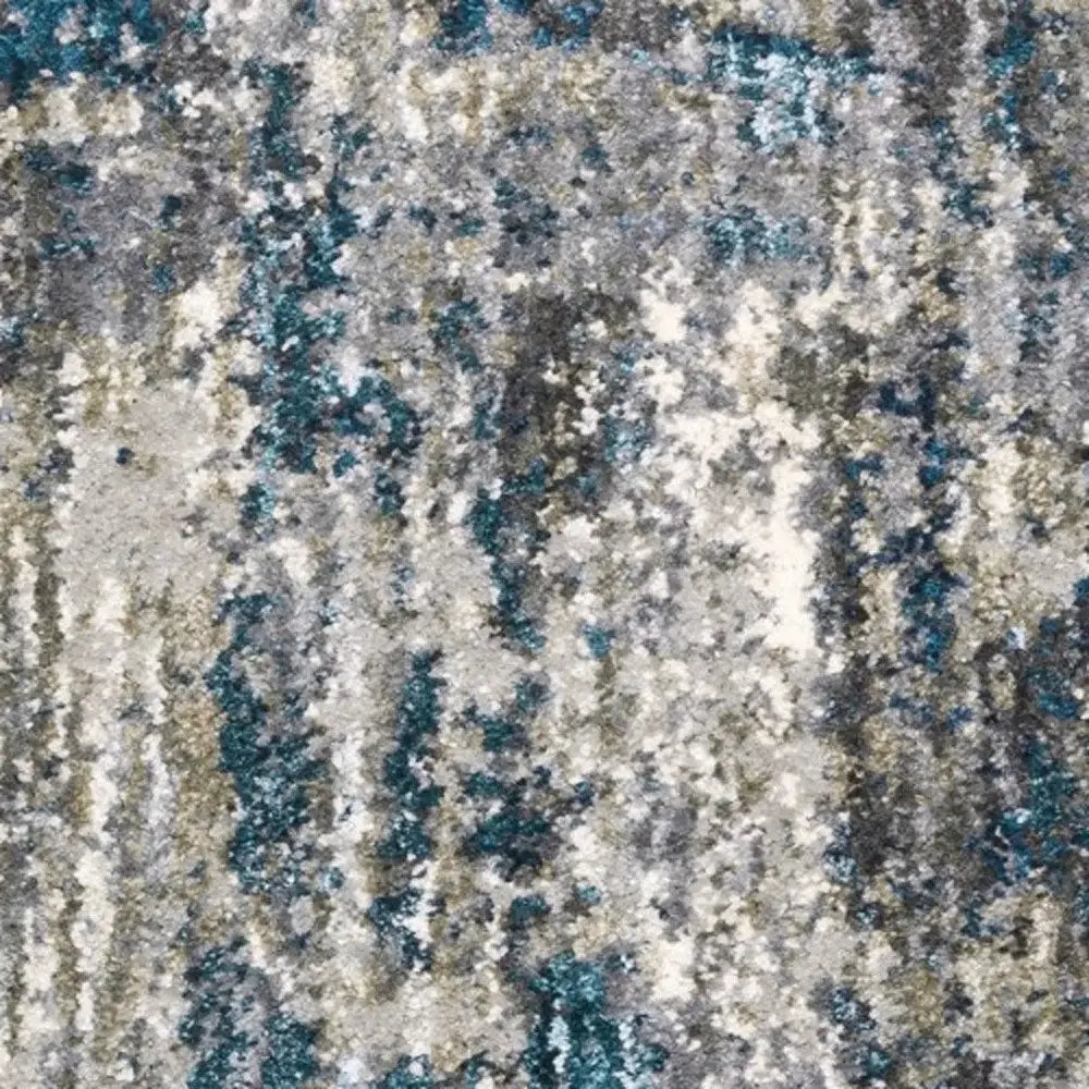 2' X 8' Grey And Blue Grey Skies Runner Rug - Homeroots - Flyclothing LLC