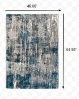 4' X 6' Gray And Blue Gray Skies Area Rug - Homeroots - Flyclothing LLC