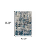 5' X 8' Grey And Blue Grey Skies Area Rug - Homeroots - Flyclothing LLC