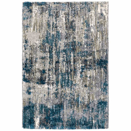 7' X 9' Grey And Blue Grey Skies Area Rug - Homeroots - Flyclothing LLC