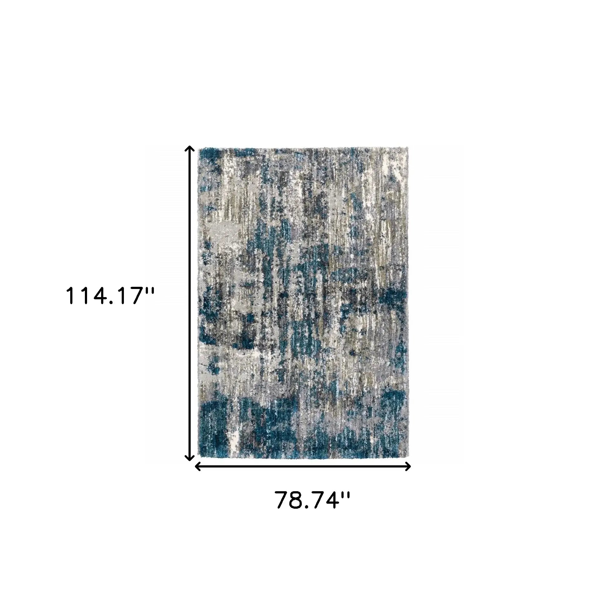 7' X 9' Grey And Blue Grey Skies Area Rug - Homeroots - Flyclothing LLC