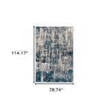 7' X 9' Grey And Blue Grey Skies Area Rug - Homeroots - Flyclothing LLC