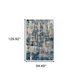 8' X 10' Grey And Blue Grey Skies Area Rug - Homeroots - Flyclothing LLC