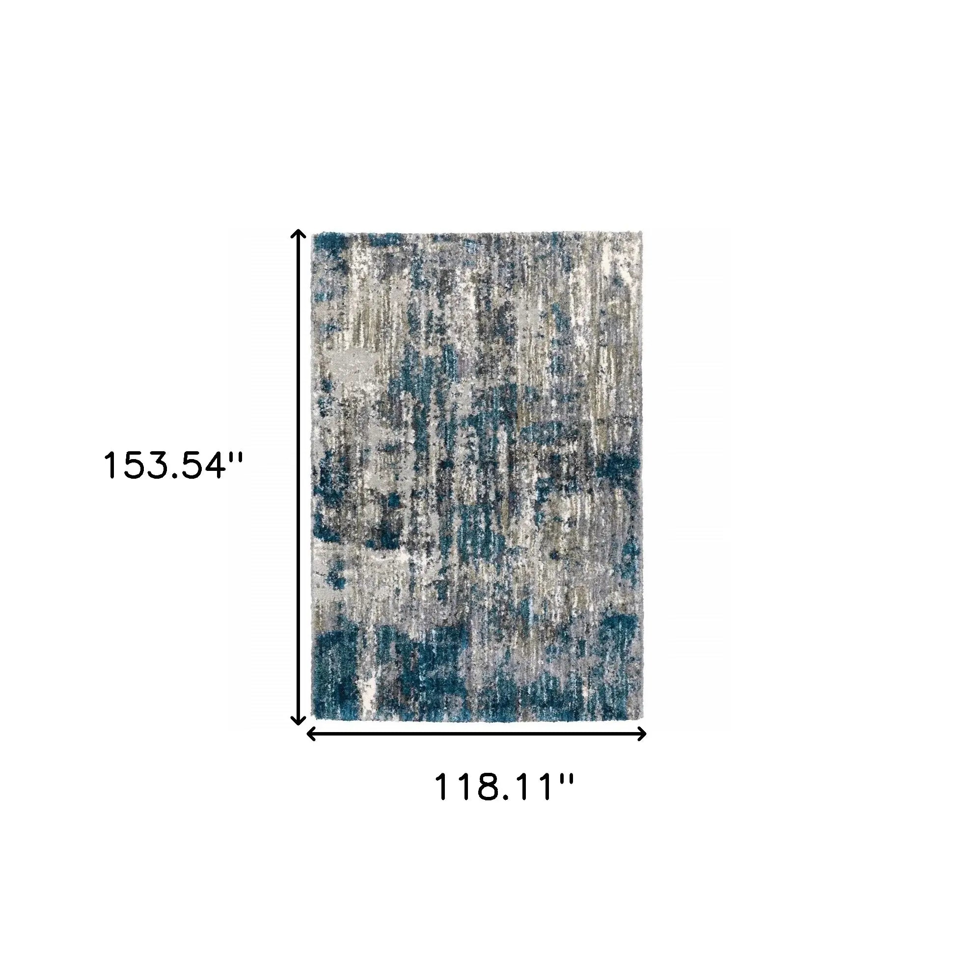9' X 12' Grey And Blue Grey Skies Area Rug - Homeroots - Flyclothing LLC