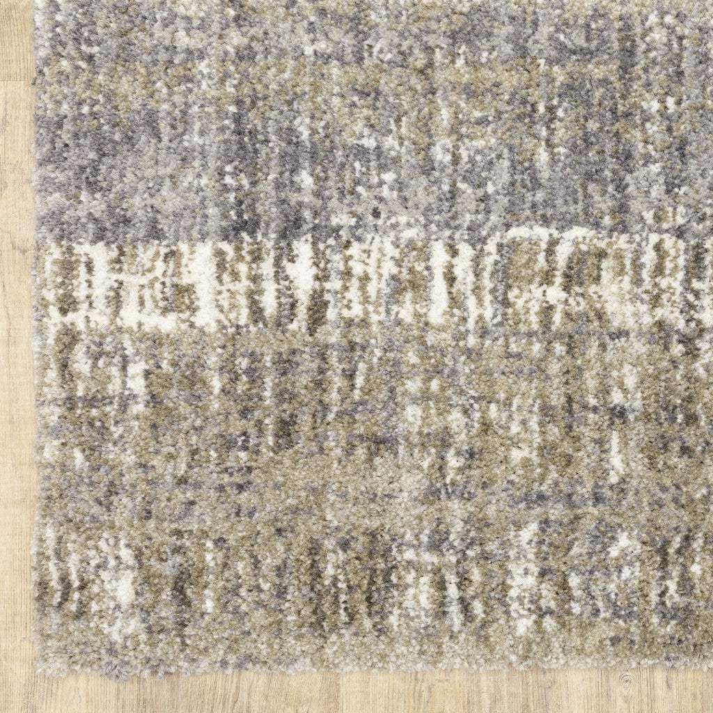 2' X 8' Grey And Ivory Abstract Lines Runner Rug - Homeroots - Flyclothing LLC