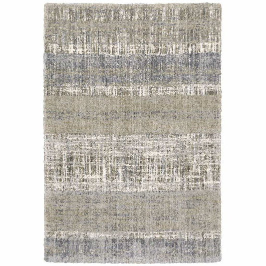 5' X 8' Grey And Ivory Abstract Lines Area Rug - Homeroots - Flyclothing LLC