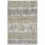 7' X 9' Grey And Ivory Abstract Lines Area Rug - Homeroots - Flyclothing LLC