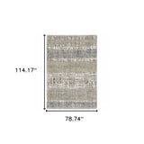 7' X 9' Grey And Ivory Abstract Lines Area Rug - Homeroots - Flyclothing LLC