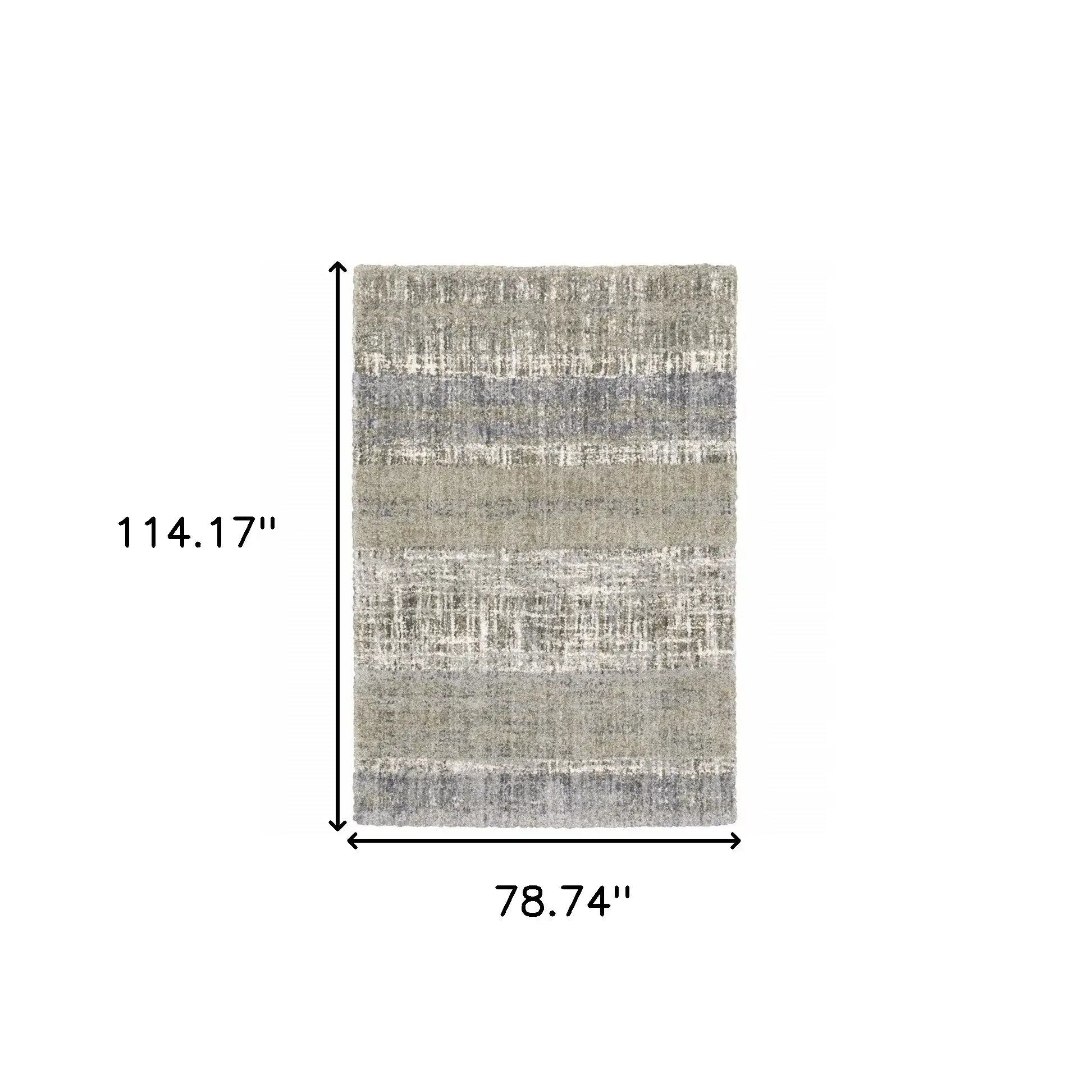 7' X 9' Grey And Ivory Abstract Lines Area Rug - Homeroots - Flyclothing LLC