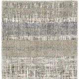 7' X 9' Grey And Ivory Abstract Lines Area Rug - Homeroots