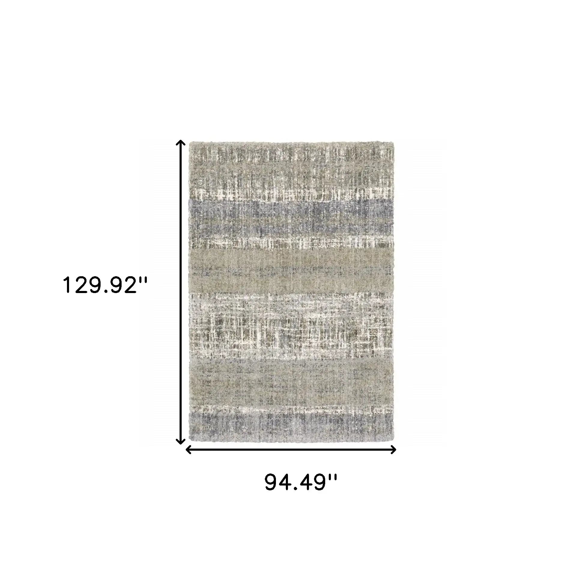 8' X 10' Grey And Ivory Abstract Lines Area Rug - Homeroots - Flyclothing LLC