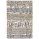 8' X 10' Grey And Ivory Abstract Lines Area Rug - Homeroots