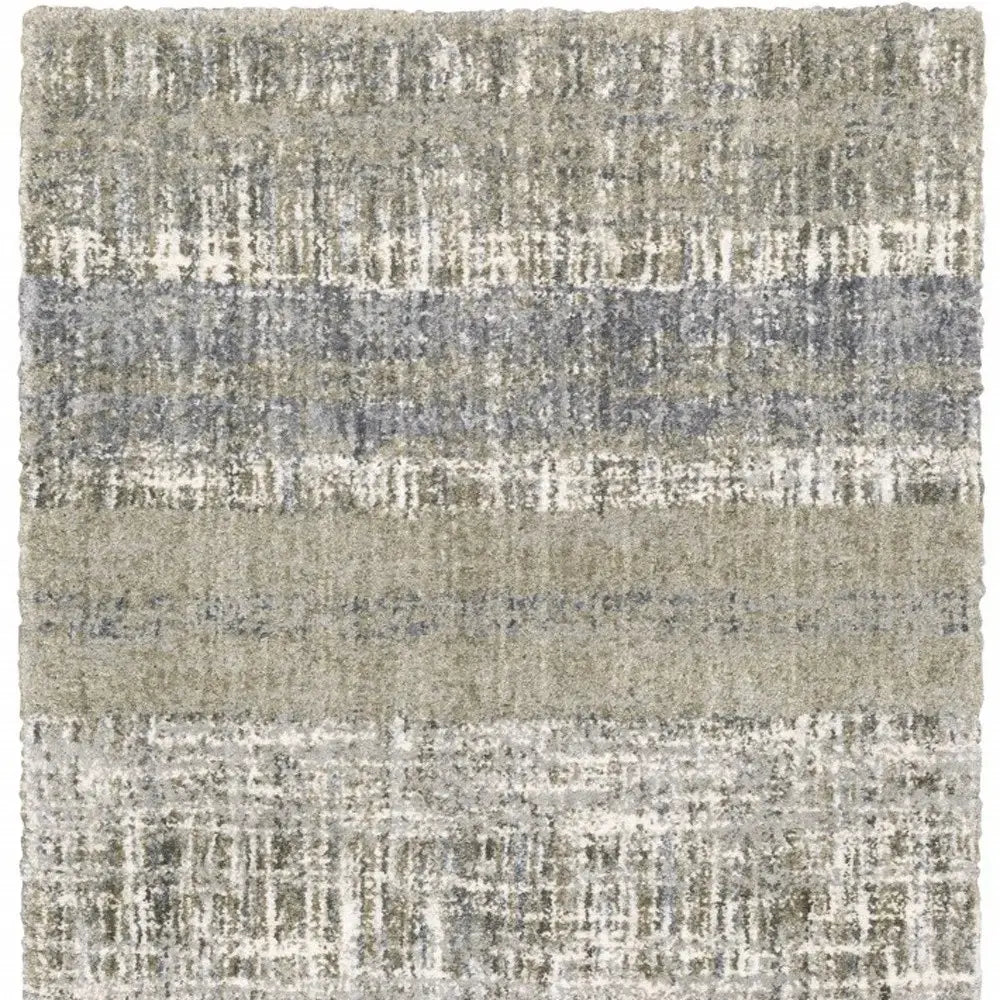 9' X 12' Grey And Ivory Abstract Lines Area Rug - Homeroots - Flyclothing LLC
