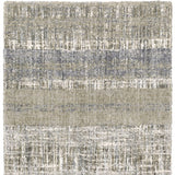 9' X 12' Grey And Ivory Abstract Lines Area Rug