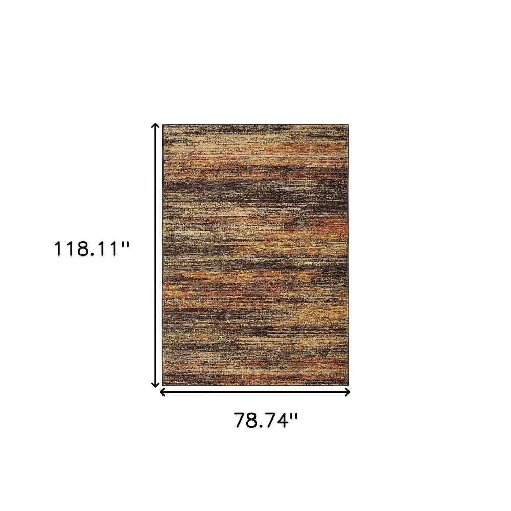 6' X 9' Gold And Slate Abstract Indoor Area Rug - Homeroots - Flyclothing LLC