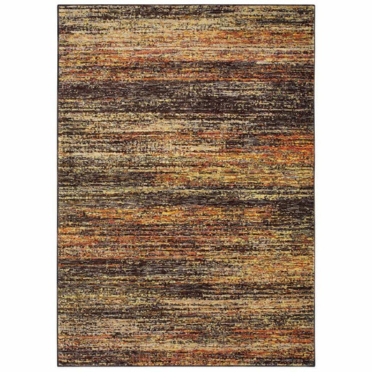 8' X 10' Gold And Slate Abstract Area Rug - Homeroots - Flyclothing LLC