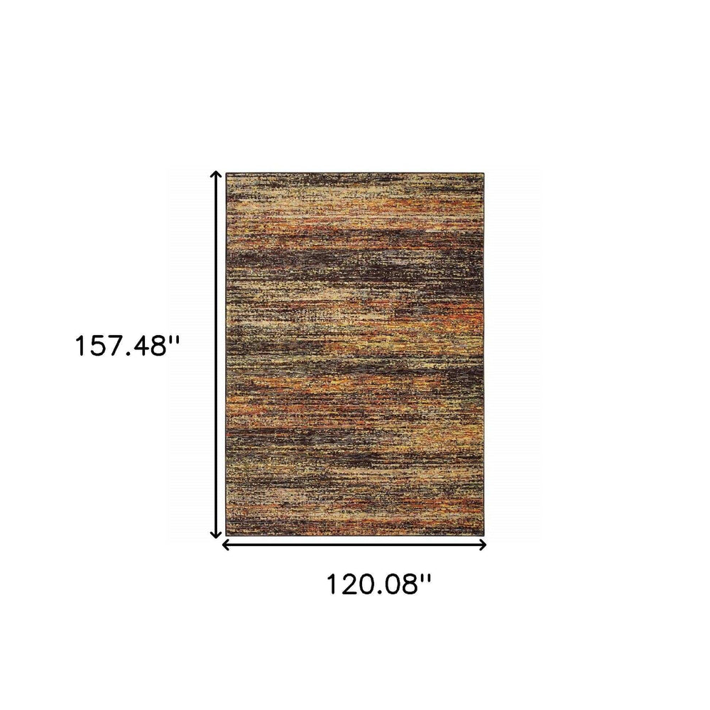 10' X 14' Gold And Slate Abstract Area Rug - Homeroots - Flyclothing LLC