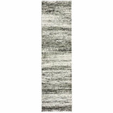2' X 8' Ash And Slate Abstract Runner Rug - Homeroots - Flyclothing LLC