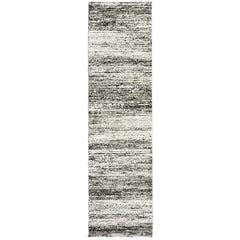 2' X 8' Ash And Slate Abstract Runner Rug - Homeroots